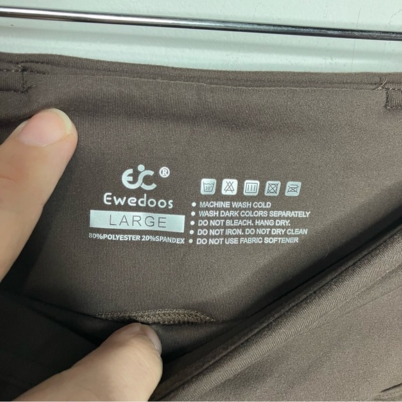 Ewedoos bootcut yoga pants chocolate brown size large - Picture 3 of 6